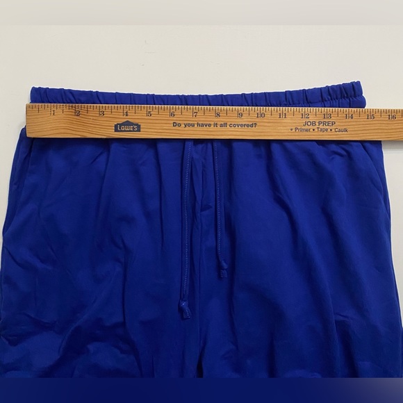 Sunyaa Womens Pants Cropped Elastic Waist size L, Royal Blue - Picture 4 of 11